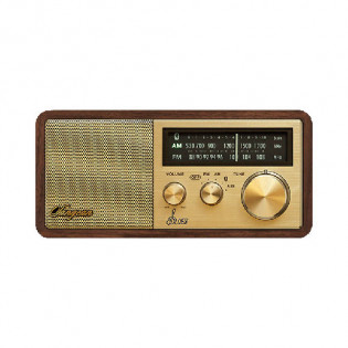 SANGEAN Bruce Home Small Retro Log Bluetooth Speaker Gold